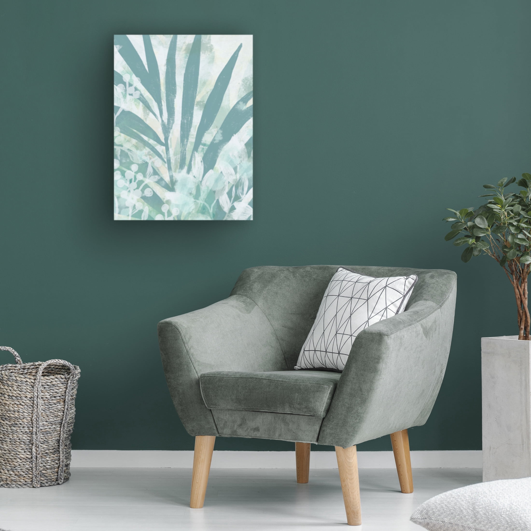 Trademark Fine Art June Erica Vess  Aqua Palms II Canvas Wall Art
