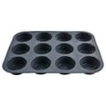 thumbnail image 4 of 12-Cup Nonstick Silicone Muffin Pan - Round Baking Mold for Cupcakes, Cakes & Pudding, Heat-Resistant (-60°C to 220°C), Easy Demold & Cleaning, Yellow, 33 x 25 x 0.8cm, 4 of 10