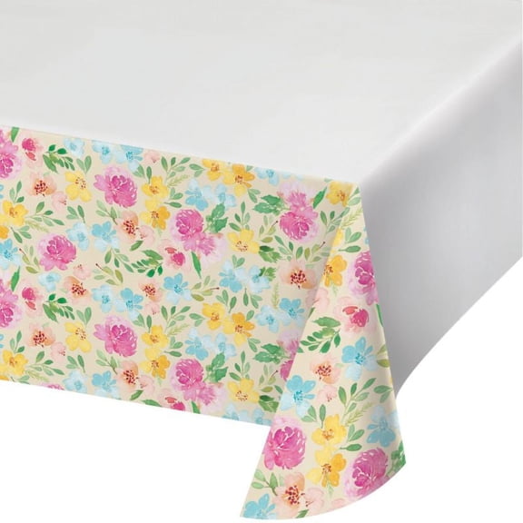 Water Color Easter Paper Tablecloth