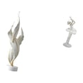 thumbnail image 5 of 2 Pieces Feather Sculpture Ballerina Figurine Desktop Ornament Resin Material Ideal for Home Office Decor, 5 of 8