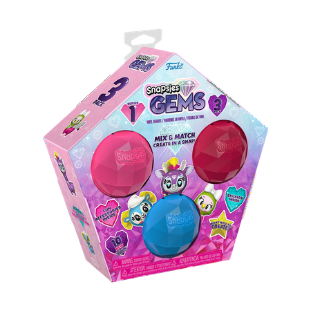 UPC: 0889698583077 | Funko Snapsies Gems 3-Pack (Holiday) Mix & Match Surprise Blind Capsule (Three Capsules) with Accessories Gift for Girls Ages 5 and Up