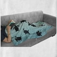 thumbnail image 6 of Marine Soft Flannel Fleece Blanket, Baby Sea Turtles Swimming Silhouette from the Bottom of Ocean Underwater Display, Cozy Plush for Indoor and Outdoor Use, 70" x 90", Teal Dark Blue, by Ambesonne, 6 of 6