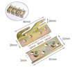 thumbnail image 2 of Bisagra para cama Sl, soporte para riel de cama de 4 piezas, bisagra para cama resistente, conector de soporte para muebles, con tornillos, para soporte de bisagra para cama de, 2 of 4