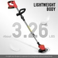 thumbnail image 2 of Cordless Weed Eater Grass Trimmer,3-in-1 Lightweight Push Lawn Mower & Edger Tool with 3 Types Blades,21V 2Ah Li-Ion Battery Powered for Garden and Yard (Red), 2 of 6