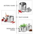 thumbnail image 5 of Spice Jar Salt Shaker Sugar Bowls with Lid Stainless Steel Seasoning Pepper Spices Jars Storage Holder Metal Container, 5 of 6