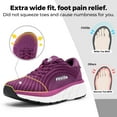 thumbnail image 3 of FitVille Women Breathable Wide Running Shoes Lightweight Non Slip Extra Wide Shoes (Raspberry Purple, 7.5 Wide), 3 of 5