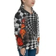 thumbnail image 3 of Fotbe Butterflies Optical Illusion Pattern Youth Pullover Hooded Sweatshirt, Boys Hoodie, Kangaroo Pocket Hoodie for Kids Girls -Small, 3 of 6
