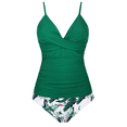 thumbnail image 5 of Firpearl Women's Tankini Swimsuits Twist V Neck Swim Top with Shorts Ruched Tummy Control Two Piece Bathing Suit, 5 of 6