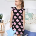 thumbnail image 4 of Balery Cowboy Hat Camisón de princesa para niñas, pijama de algodón con mangas abullonadas, suave y bonito.-Small, 4 of 6