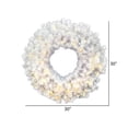 thumbnail image 3 of Vickerman A805831LED Couronne Blanche Cristal de 30 Pouces 50Led WmWht, 3 of 3
