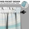 thumbnail image 3 of Vintage BlueGreen Marble Pattern Tier Cafe Curtains for Bathroom Living RV Rod Pocket Window Drapes 2 Panels Set 28"x36" 2 Panels Window Treatment Tiers, 3 of 4