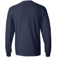 thumbnail image 6 of Hanes Men's Long Sleeve Beefy-T T-Shirts, Navy, Medium, 6 of 6