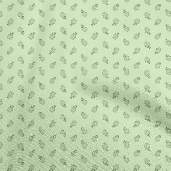 oneOone Georgette Viscose Mint Green Fabric Fruits Sewing Material Print Fabric By The Yard 42 Inch Wide