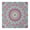White-277, variant on Mandala Tablecloth Vintage Psychedelic Design Waterproof Squre Cover with Elastic Edges and Back for Meditation Space