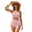 Cartoon Axolotl & Strawberry Print, variant on Carousel Horse & Strawberry Print High Waisted Bikini Set - Halter Neck Drawstring 2 Piece Swimsuit for Summer Beach & Vacation