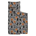 thumbnail image 2 of Basketball and Star Gray Pattern Teens Toddler Nap Mat with Pillow, Sleeping Mat Bag for Preschool Daycare 50"x20", 2 of 6