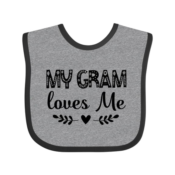 Inktastic My Gram Loves Me Scandinavian Girls Baby Bib