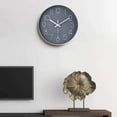 thumbnail image 5 of Modern Hanging Clock, 30cm Wide Decorative Silent No Dripping Indoor Quartz Circular Hanging Clock Non-Life Kitchen Office Shell - White Frame Gray Background, 5 of 5