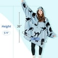 thumbnail image 4 of Tirrinia Oversized Blanket Hoodie, Wearable Fluffy Sherpa Blanket, Cozy Sweatshirt Blanket Gift for Adult Women Men Girlfriend, 4 of 5
