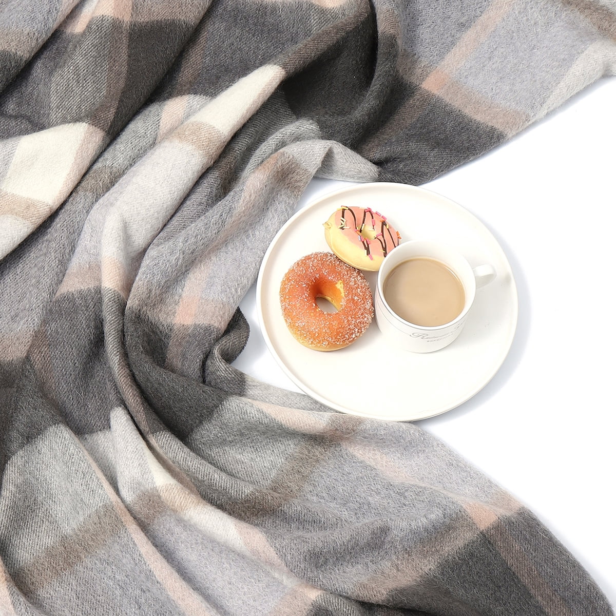 WAMSOFT Pure Wool Throw Blanket Knee Rug Warm Soft 83" x 55"for Couch Bed Camping throws blankets,1.5lb