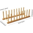 thumbnail image 5 of Bamboo Wooden Dish Rack Dishes Drainboard Drying Drainer Storage Holder Stand Kitchen Cabinet Organizer for Dish/Plate/Bowl/Cup/Pot Lid/Book, 1 Pack, 5 of 7