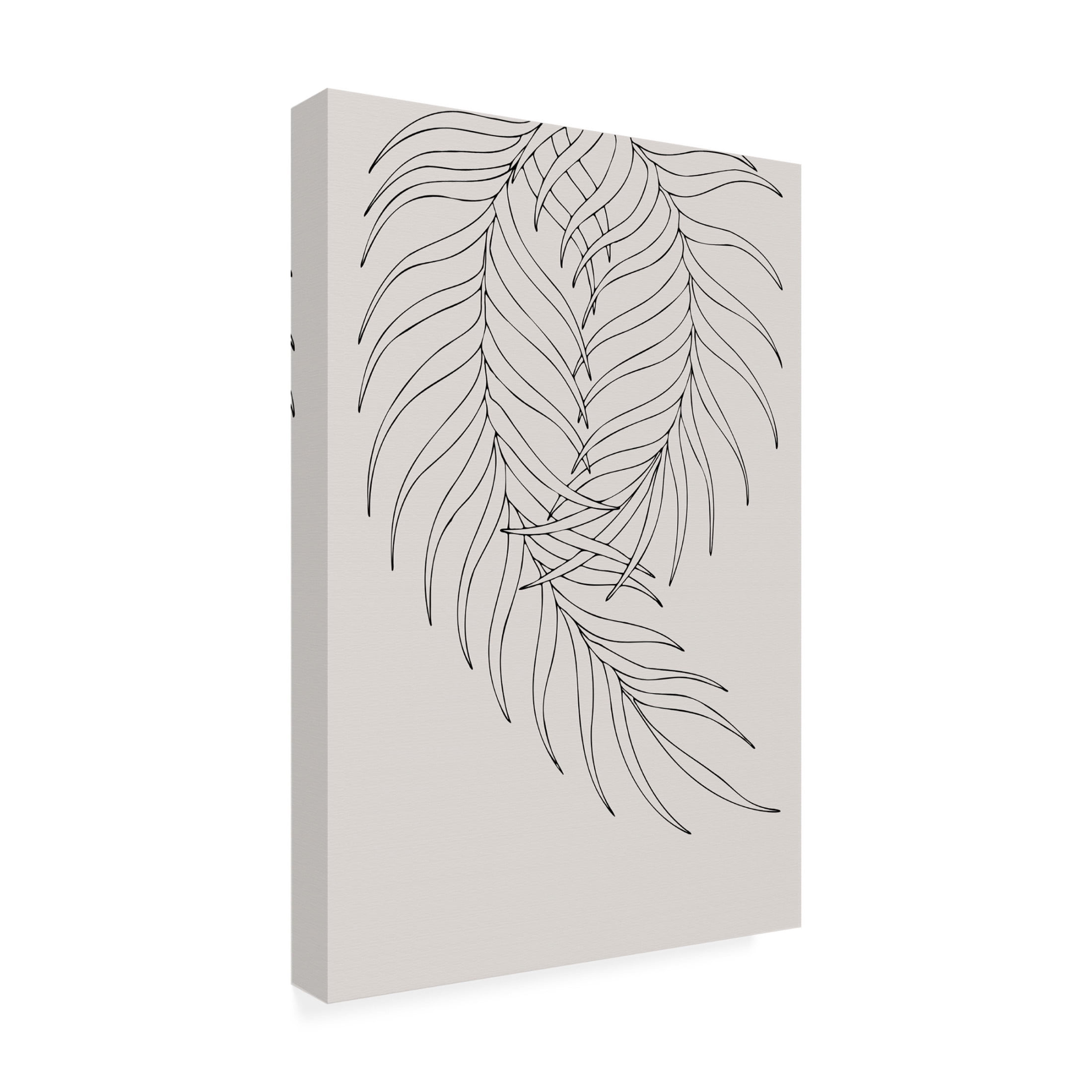 Canvas Wall Art - Pictufy Studio Ii 'Leaf Frilly Pair' Wall Art for Living Room, Bedroom, or Office Décor by Trademark Fine Art - 30 x 47 Inches