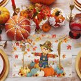thumbnail image 3 of Fall Scarecrows Placemats Set of 4, Thanksgiving Autumn Pumpkins Leaves Brown Washable Wipeable Table Mats for Dining Tables, Indoor Outdoor Kitchen Place Mats for Holiday Party Table Decor, 3 of 9