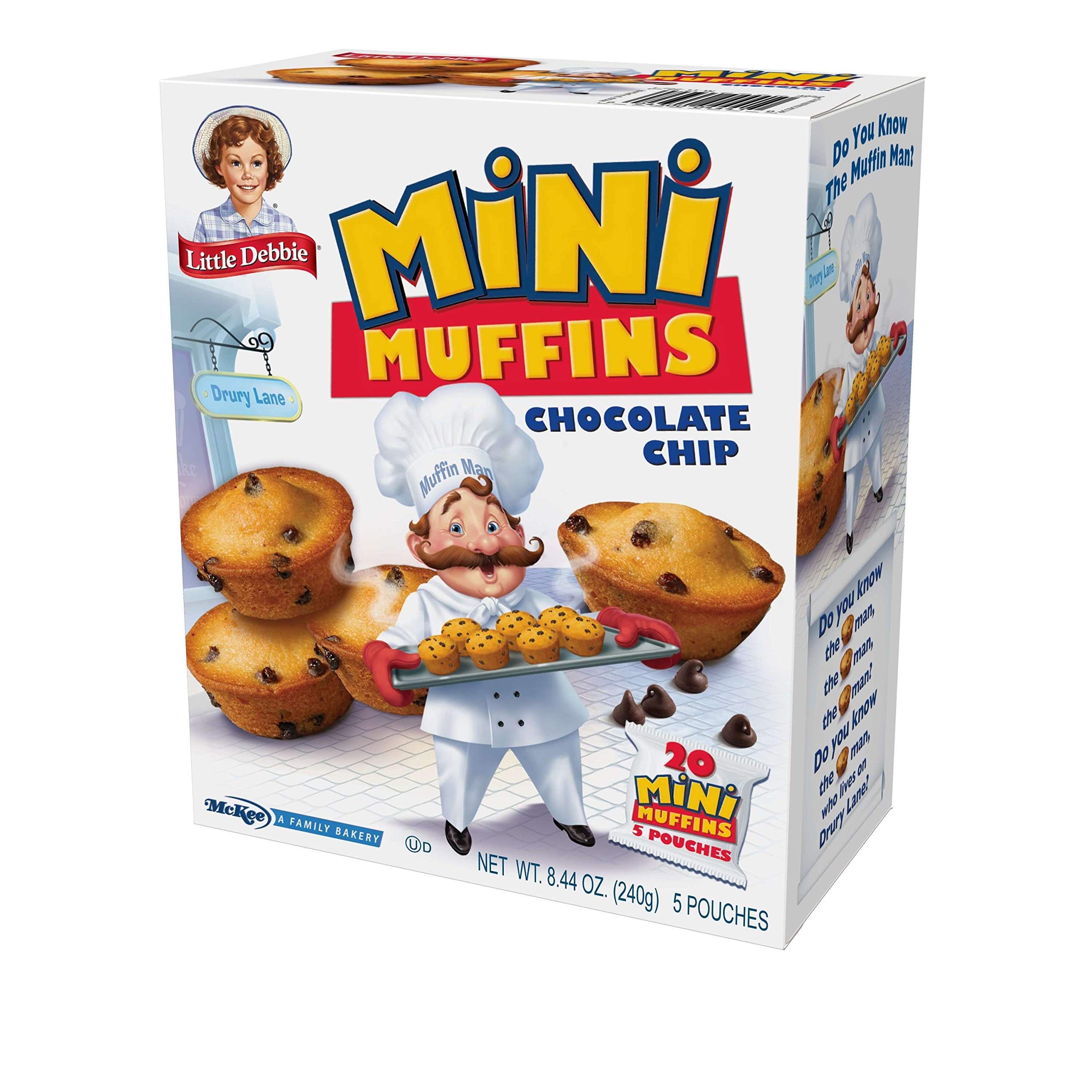 Little Debbie Chocolate Chip Mini Muffins, 12 Boxes of Bite-Sized Muffins