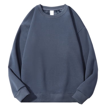 asjyhkr Plus Size Mens Sweatshirts Fleece Lined Long Sleeve Crew Neck Hoodless Shirts Thermal Breathable Gym Workout Pullover,M-5XL