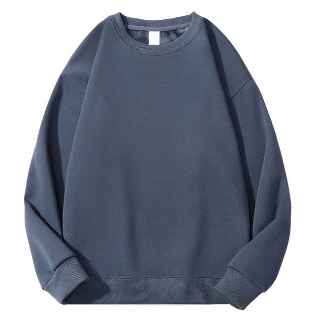 Chbgutlmr Plus Size Mens Sweatshirt Lightfleece Lined Drop Shoulder Long Sleeve Loose Warm Comfy Casual Basic Pullover