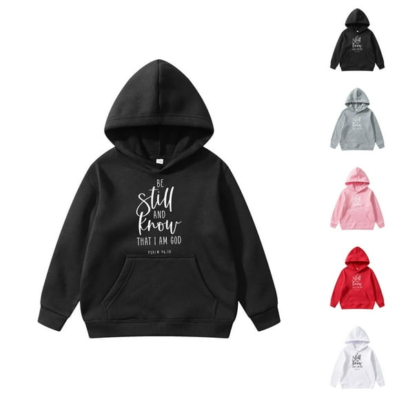 Christian Hoodies for Girl Be Still And Know That I Am God Cute Graphic Hooded Sweatshirt with Pockets Pullover Tops
