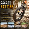 thumbnail image 5 of AMYET EB26 Electric Bike for Adults, Peak 1500W 48V 15Ah, 26" Fat Tire Ebike, E-Mountain Bicycle, UL2849, 5 of 12