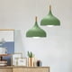 thumbnail image 5 of Lampara De Techo Colgante Macaron Retro Con Madera 30 Cm de Diámetro ilios innova  Verde, 5 of 9