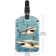 thumbnail image 6 of Square 2Pack PU Leather Shark Cruise Luggage Tag with Privacy Cover and Name ID Tag for Travel Handbags Backpacks Luggage Tags, 6 of 6