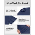 thumbnail image 5 of COOFANDY Mock Turtleneck for Men Short Sleeve Casual Stylish High Neck Fall Tops Stretch Sweater, 5 of 6