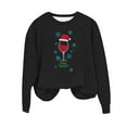 thumbnail image 2 of Gymaxes Hauts Grande Taille pour Femmes, Chandail Décontracté à Manches Longues pour Femmes, Col Rond Vacances Noël Imprimé Mignon Ample, 2 of 3