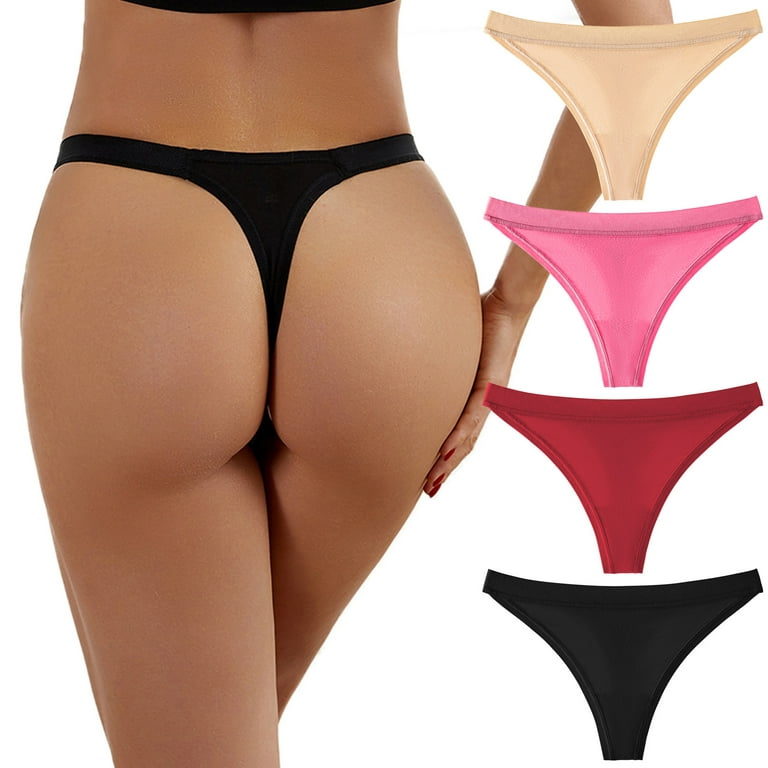 ZMHEGW Period Underwear For Women Underpants Patchwork Color Bikini Solid  Briefs Knickers Christmas Gift 4 Pieces Cotton For Women's Panties 