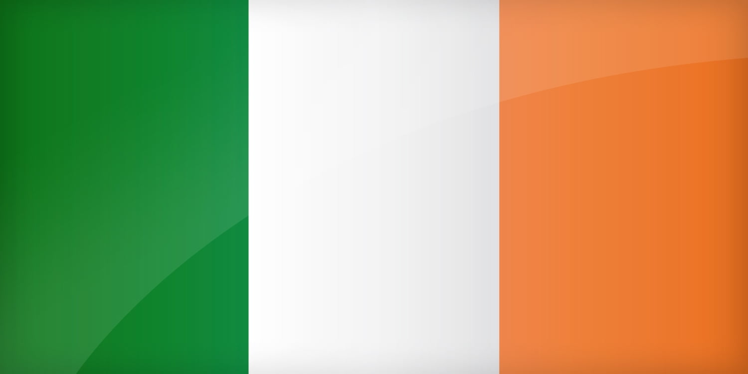 G128- Irish Flag 3x5 ft Printed Brass Grommets 150D Quality Polyester Flag...