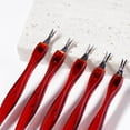 thumbnail image 6 of Clearance! Ankoty Nail Art 10Pc Tools: Stainless Cuticle Trimmer Cuticle Remover Exfoliating Cuticle Pusher Cuticle Removal Tools for Manicure and Pedicure 10Pc Dead Skin Fork Red, 6 of 8