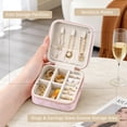 thumbnail image 2 of Casegrace Marble - Patterned Mini Travel Jewelry Box for Women Girl, PU Leather Gift Display Jewellery Storage Case, Organizer for Earrings, Rings, Necklaces, 2 of 5