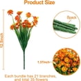 thumbnail image 3 of Daisy (376 Head) Artificial Flowers for Outdoor Summer Decor UV Resistant Fake Flowers Faux Plastic Greenery Shrub Plant for Wedding Indoor Home Porch Box Cemetery Décor(Orange Red), 3 of 5