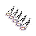 thumbnail image 1 of Soidarity Paquete de 5 puntas de ojo de guía de caña de pescar universal anillos de guía de línea de acero inoxidable accesorios de aparejos de pesca Pescar Colores plateados talla 8 Soidarity OD027379-08, 1 of 5