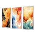 thumbnail image 3 of Designart "Vintage Dynamic Waves Orange Blue" Abstract Shapes Framed Wall Art Set Of 3 - Black Transitional Frame Gallery Set For Office Decor, 3 of 6