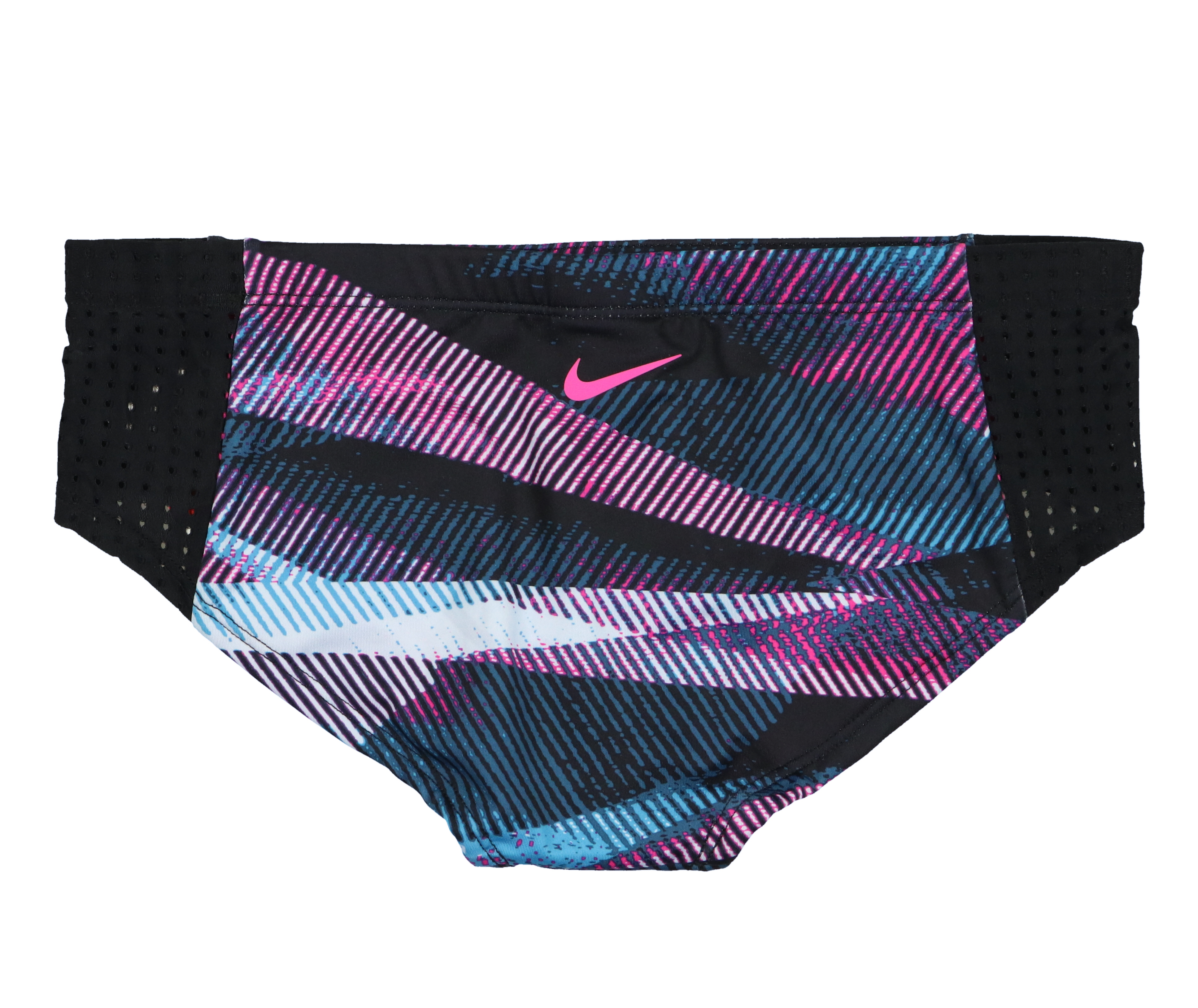 Nike Women's Line Up Printed Hipster Bikini Bottoms Laser Fuschia Pink Blue - image 4 of 4