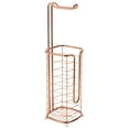 thumbnail image 7 of mDesign Steel Free Standing Toilet Paper Holder Stand and Dispenser - Rose Gold, 7 of 7