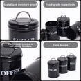 thumbnail image 5 of Pethiy Coffee Container Set, 3Pcs Black Metal Airtight Canisters with Lids & Serving Tray, Sealed Storage Jars for Coffee, Tea & Sugar, Kitchen Countertop Organization, 5 of 8