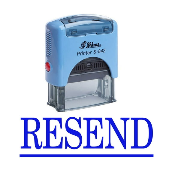 RESEND Self Inking Rubber Stamp Office Stationary Custom Shiny Stamp