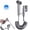 Grey, variant on 1-In-2-Out Dual Control Valve Bidet Sprayer, Handheld Adjustable Water Pressure Sprayer Head, Double Faucet Splitter Washer Kit