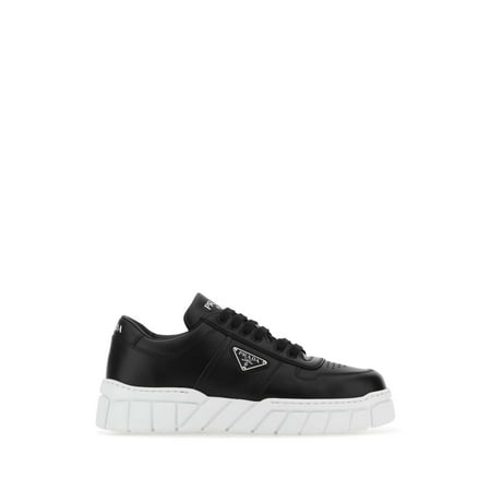 

PRADA MAN Black Leather Sneakers