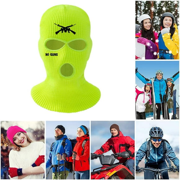 3 Holes Balaclava Knitted Face Cover Ski Face Cover 2022 New 3 Holes Balaclava Knitted Letter Embroidered Face Cover Warm Ski Face Cover For Men Women Outdoor Cycling Skiing